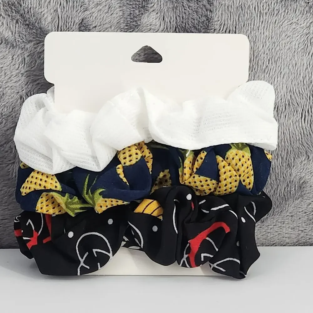 3 pc Scrunchy Set - Hair Accessories - Elastic bands for ponytails - Hair Ties